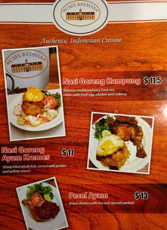 Cafe Batavia Menu Menu For Cafe Batavia St Kilda Road Melbourne