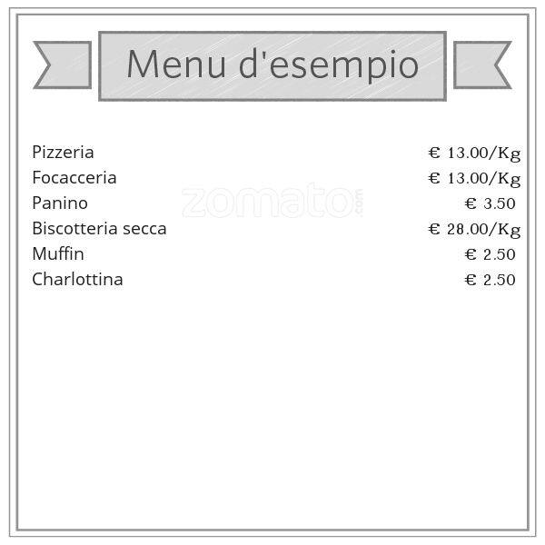 Menu di Panificio Pasticceria 