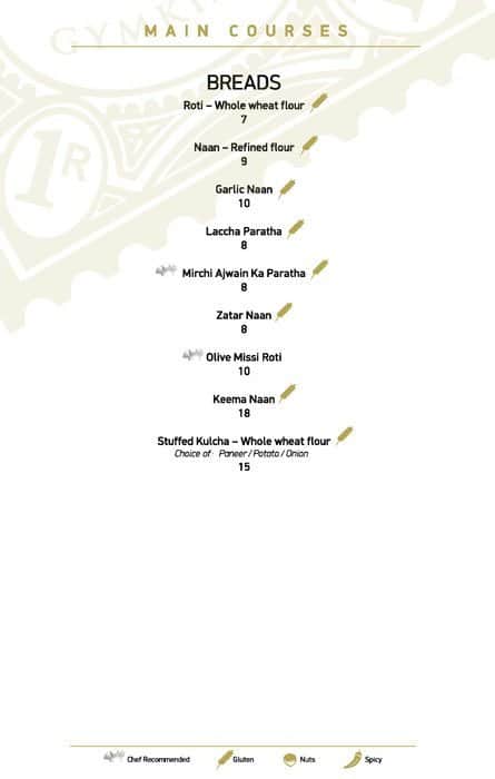 Gymkhana menu