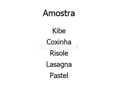 Salgaderia cardápio