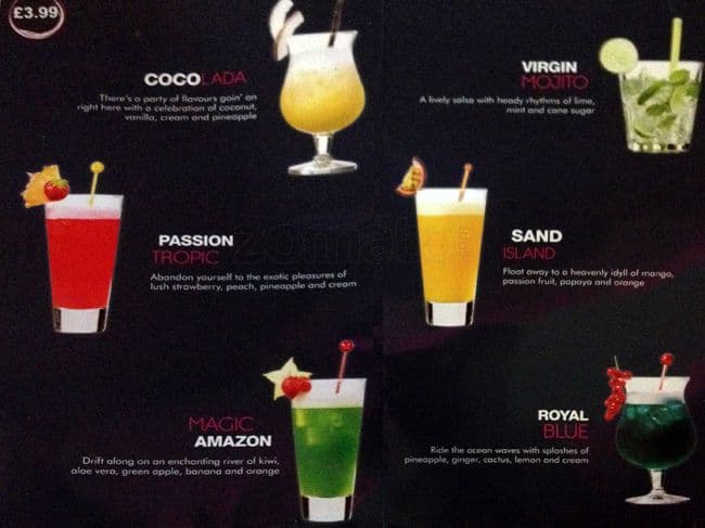 Saffron menu