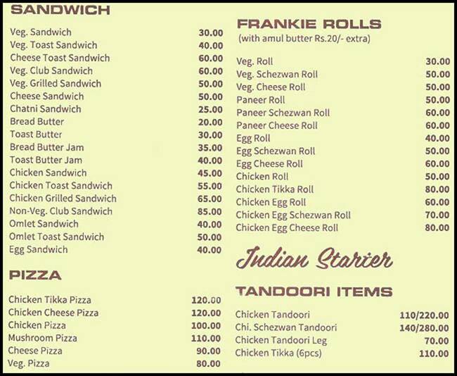 Menu of Raipur Kitchen, Shankar Nagar, Raipur