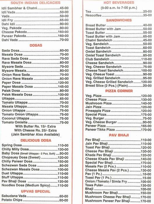 Veggies Menu, Menu for Veggies, Mira Road, Mumbai Zomato