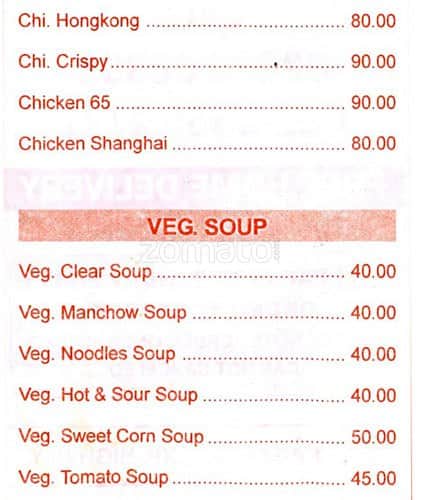 Menu at Vidya Chinese Fast Food, Mira Bhayandar