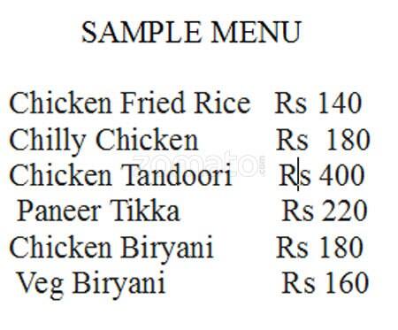 Darya Kinara menu