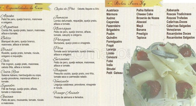 Flor Das Américas Arte Doce Dos Pães cardápio