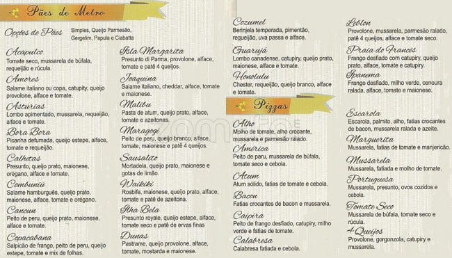 Flor Das Américas Arte Doce Dos Pães cardápio