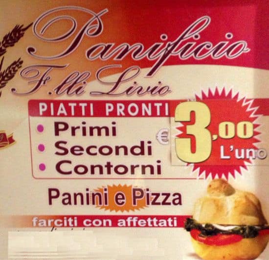 Menu di Pane e Caffè 