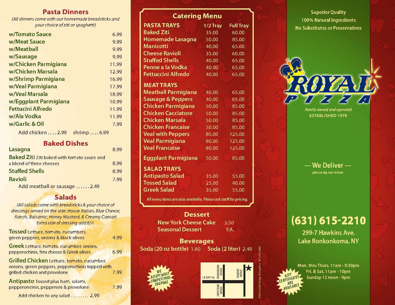 Royal Pizza Menu, Menu for Royal Pizza, Ronkonkoma, Long Island ...