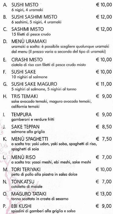 Menu di Nuovokyo 