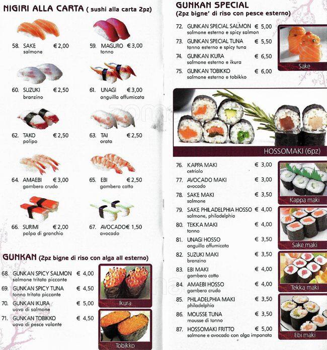 Menu di Nuovokyo 