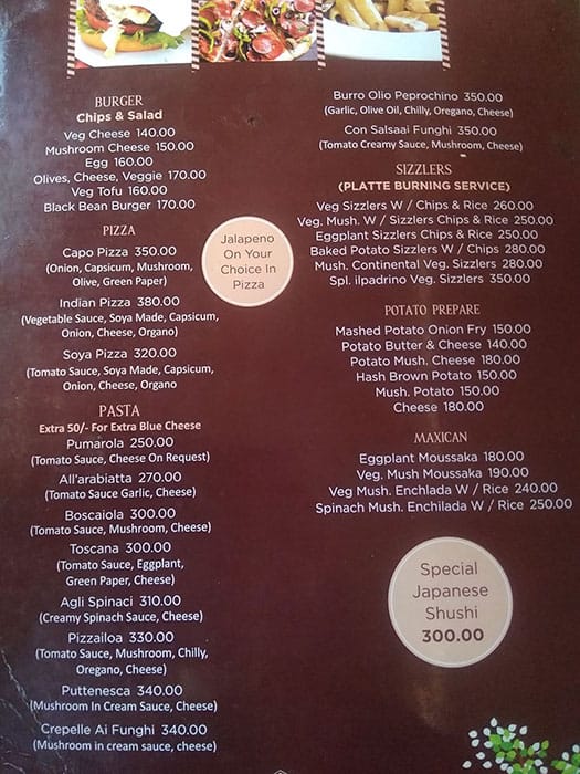 Il padrino deals menu