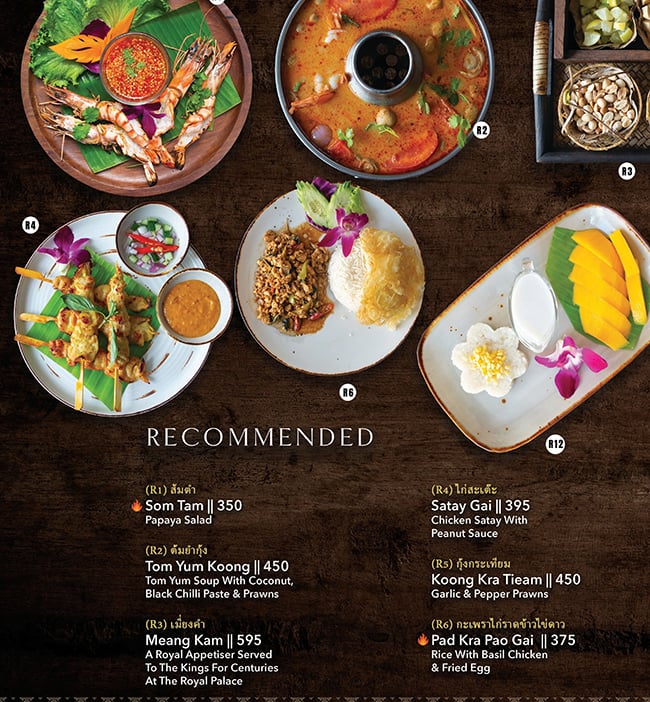 Menu of Thai Basil Koramangala 1st Block Bangalore