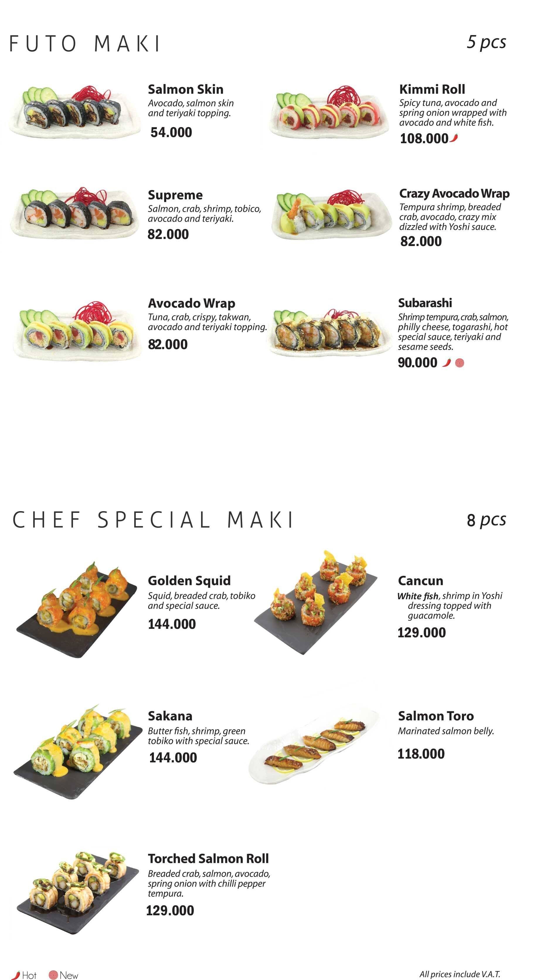 Yoshi menu