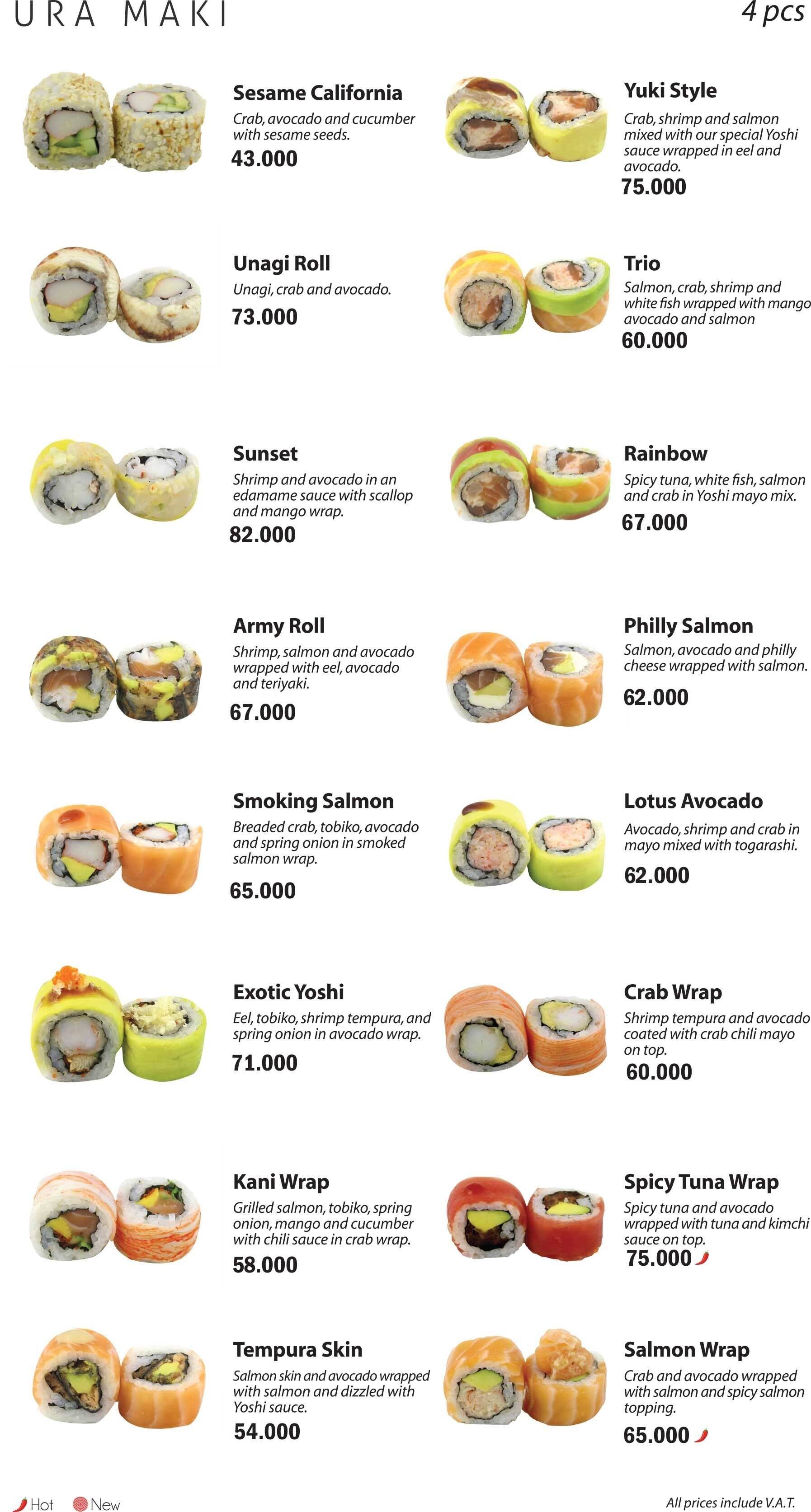 Yoshi menu