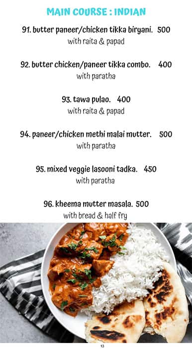 Menu at HOME CHEF, Mumbai, Meher Premises