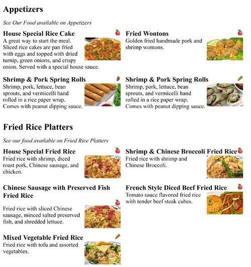 Menu at Tan Tan restaurant, Houston, Westheimer Rd