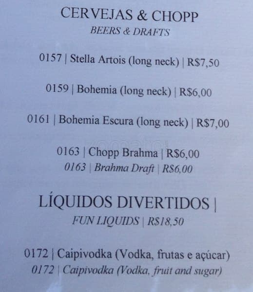 Beto - Bar e Restaurante cardápio