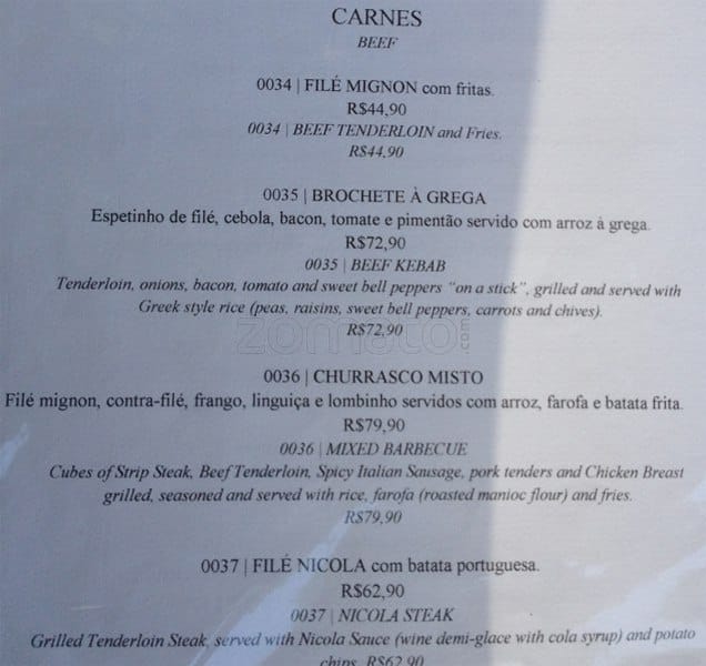 Beto - Bar e Restaurante cardápio