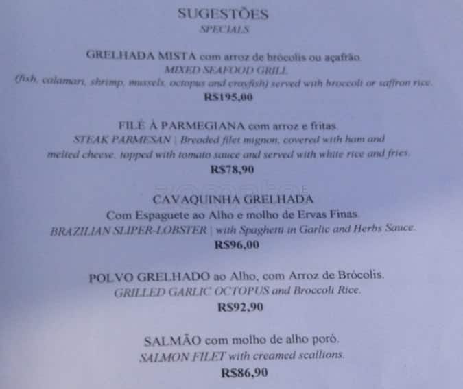 Beto - Bar e Restaurante cardápio