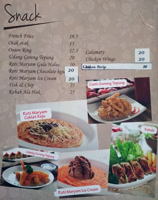 Menu at Huk Family Resto restaurant, Jakarta, Jl. Cempaka Putih Raya No.17