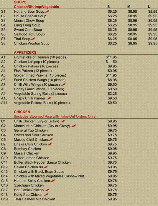 Hakka Chopsticks Menü, Hakka Chopsticks, East Danforth, Toronto için