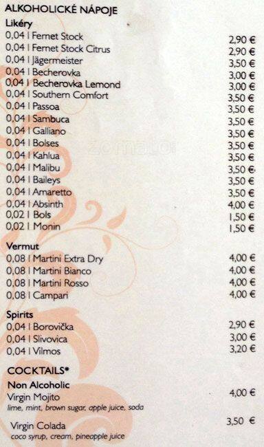 Menu de Channels Club