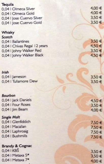 Menu de Channels Club