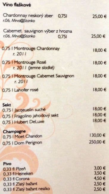 Menu de Channels Club