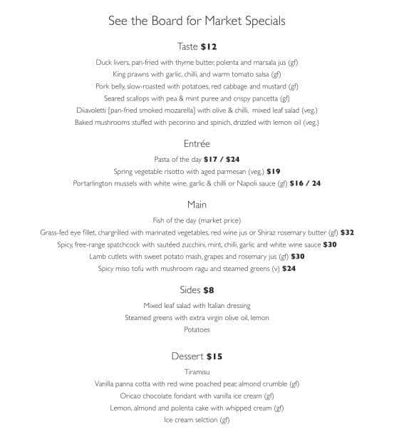 Moda Kitchen and Bar Menu, Menu for Moda Kitchen and Bar, Seddon ...