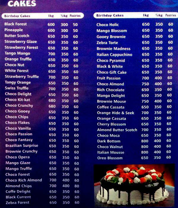 Le Gateau Menu, Menu for Le Gateau, Goregaon West, Mumbai Zomato