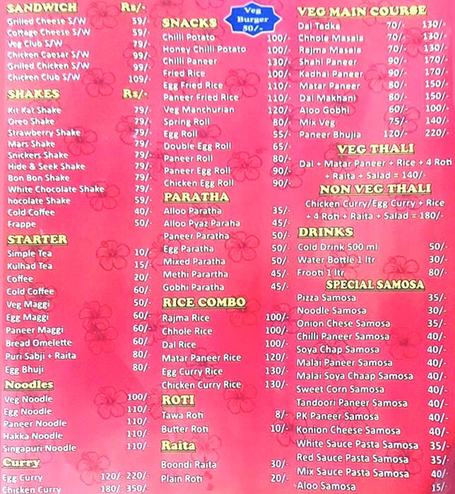 Menu of Tea Spot, Omega 2, Greater Noida