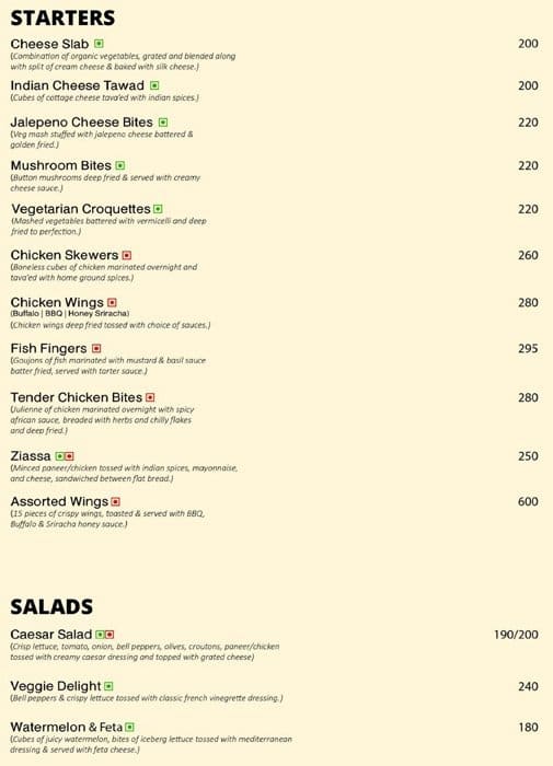 Menu at Tovo Canteen, Chennai, Block AF