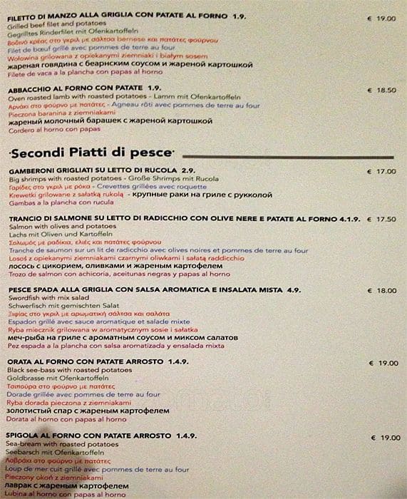 Menu di Bibamus 