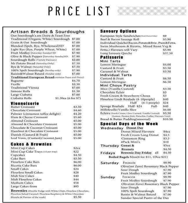 Flour & Chocolate Patisserie Menu Urbanspoon/Zomato