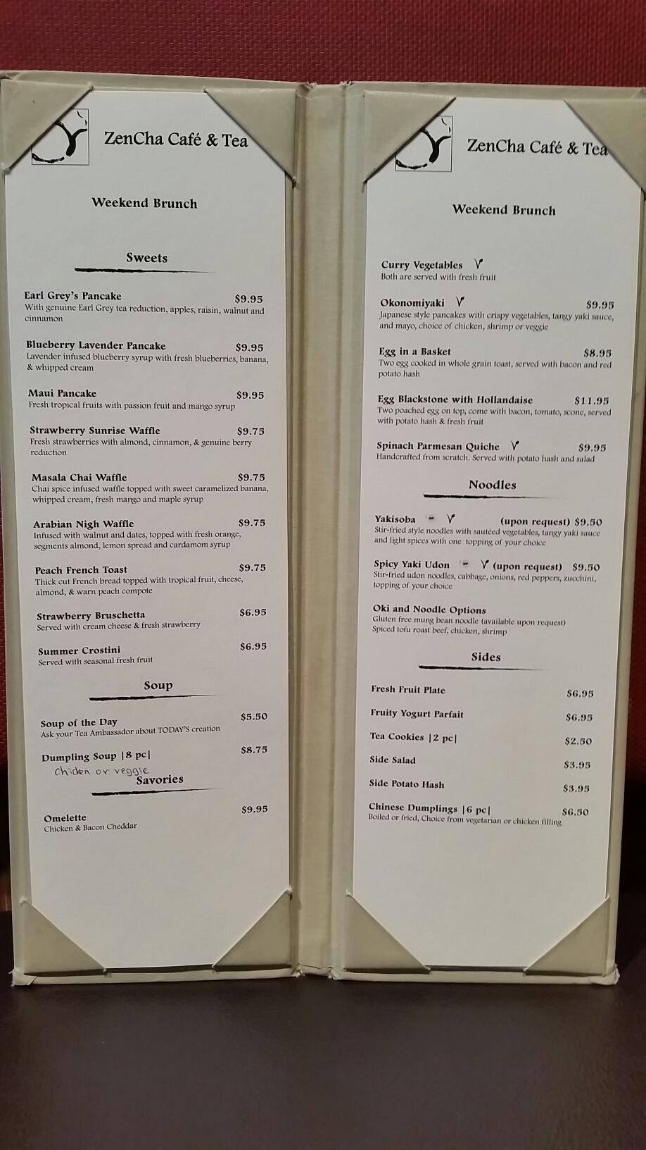 Menu at Zen Cha Cafe & Tea, Bexley, E Main St