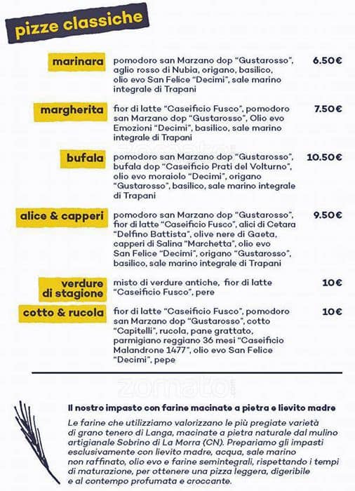 Menu di Panificio Davide Longoni 