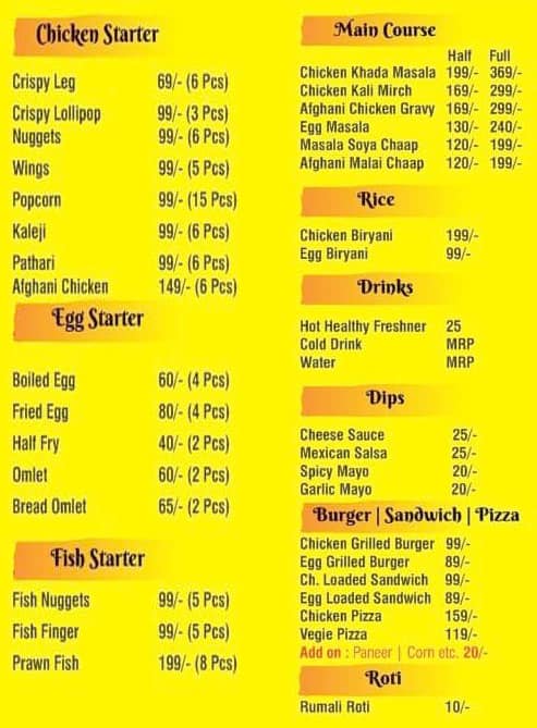 Menu Of Broaster Chicken, Gomti Nagar, Lucknow