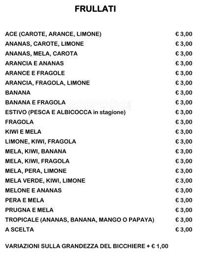 Menu di I Gustosi 