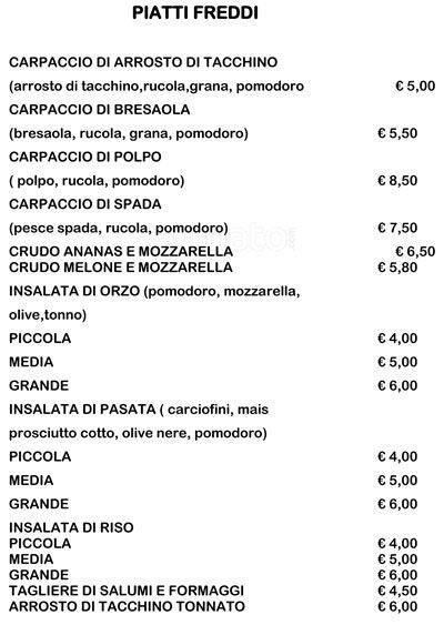 Menu di I Gustosi 