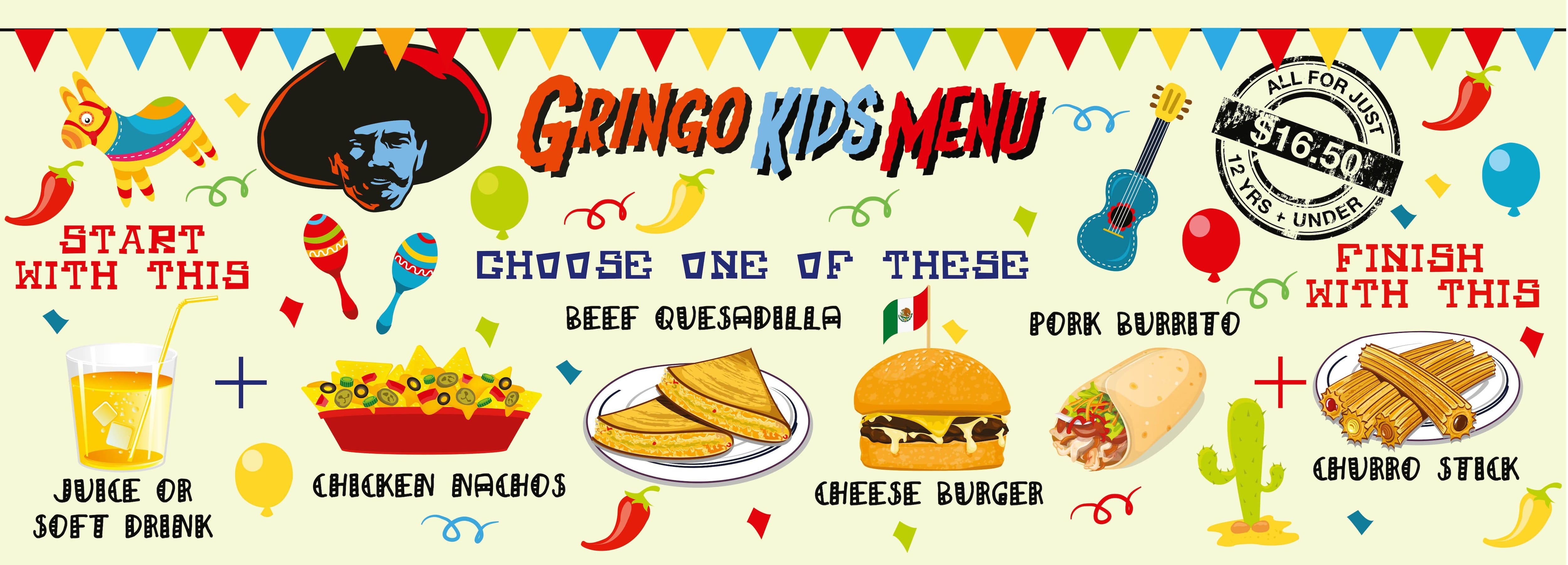 Gringo cantina menu