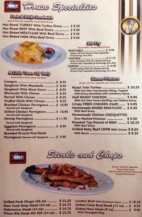 Menu at Chalfont Family Restaurant Chalfont 36 W Butler Ave