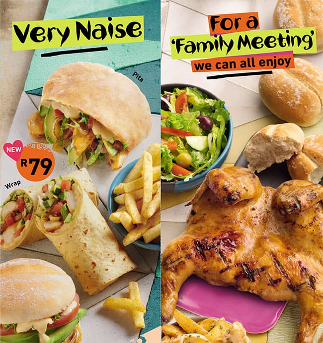 Menu at Nando's Drive Thru restaurant, Rustenburg