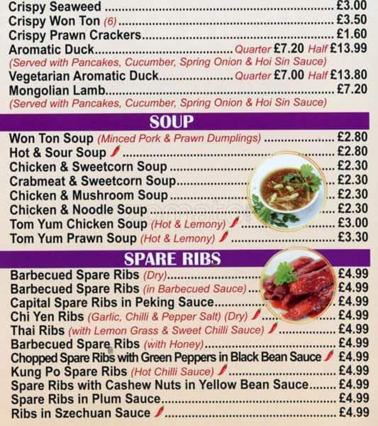 Menu At Lucky Garden Restaurant London