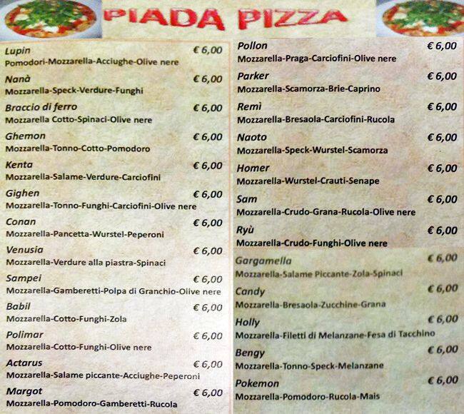 Menu di Bar Grattacielo 
