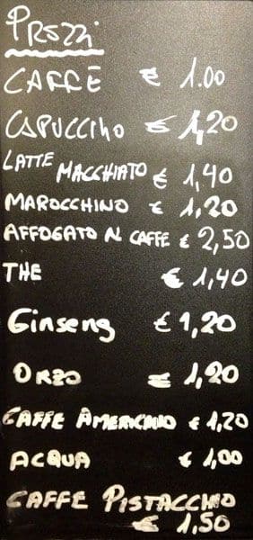 Menu di Patagonia 