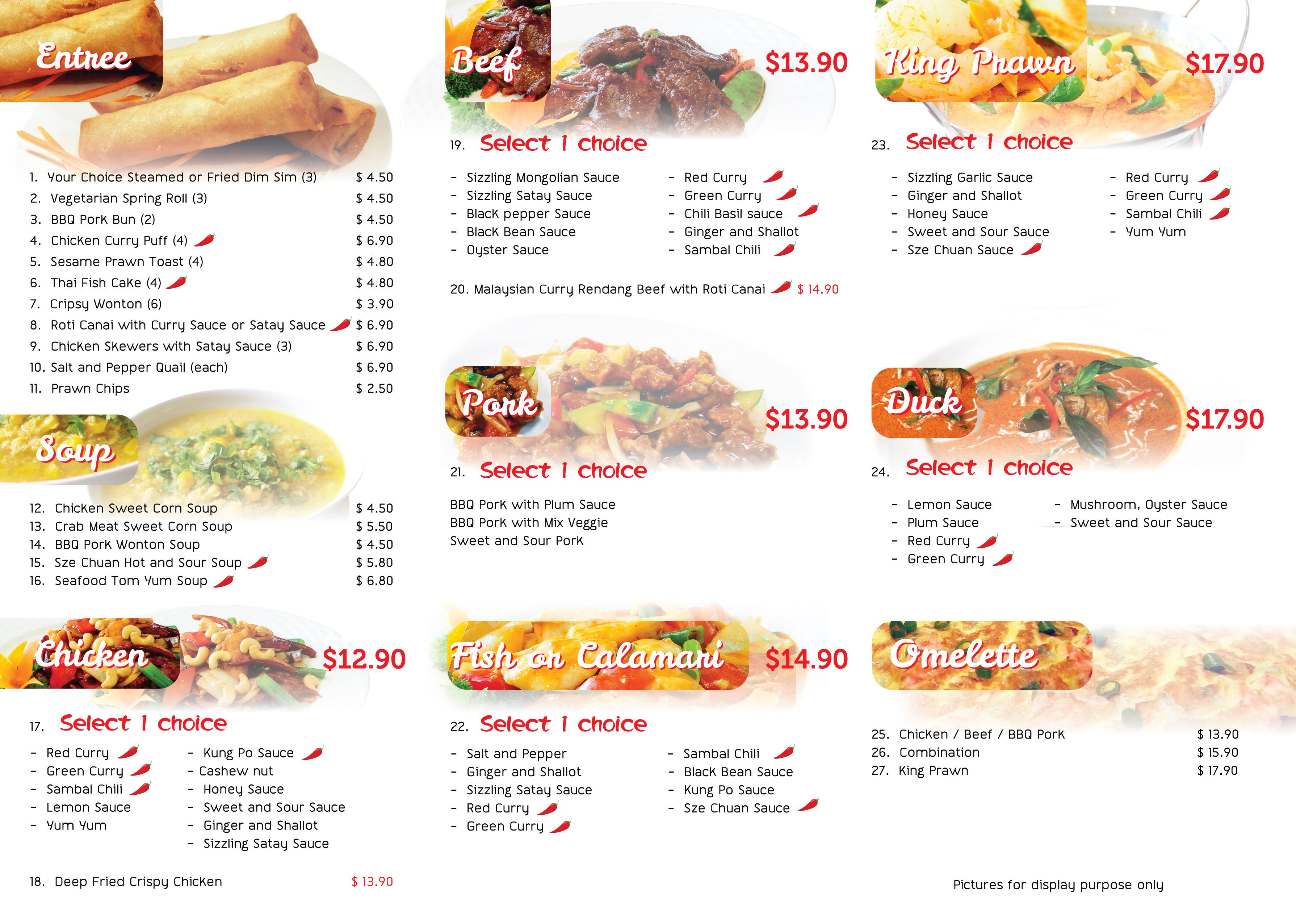 Malay Food Menu
