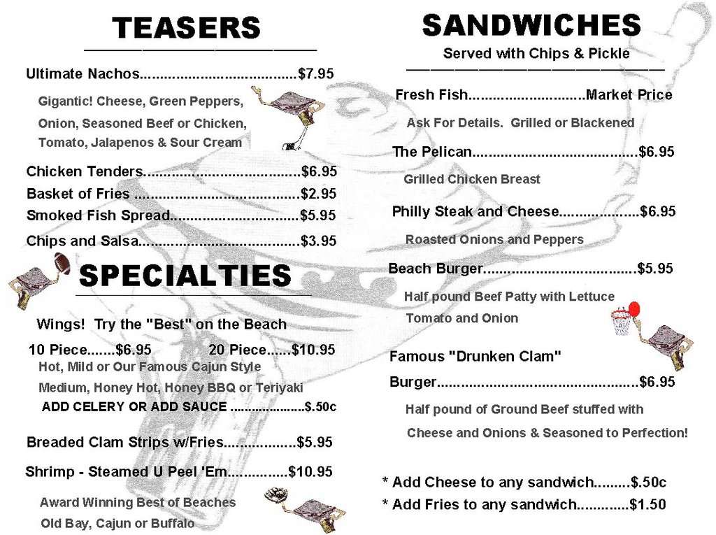 Drunken Clam Menü, Drunken Clam, St Pete Beach/Treasure Island, Tampa Bay için Menü Urbanspoon