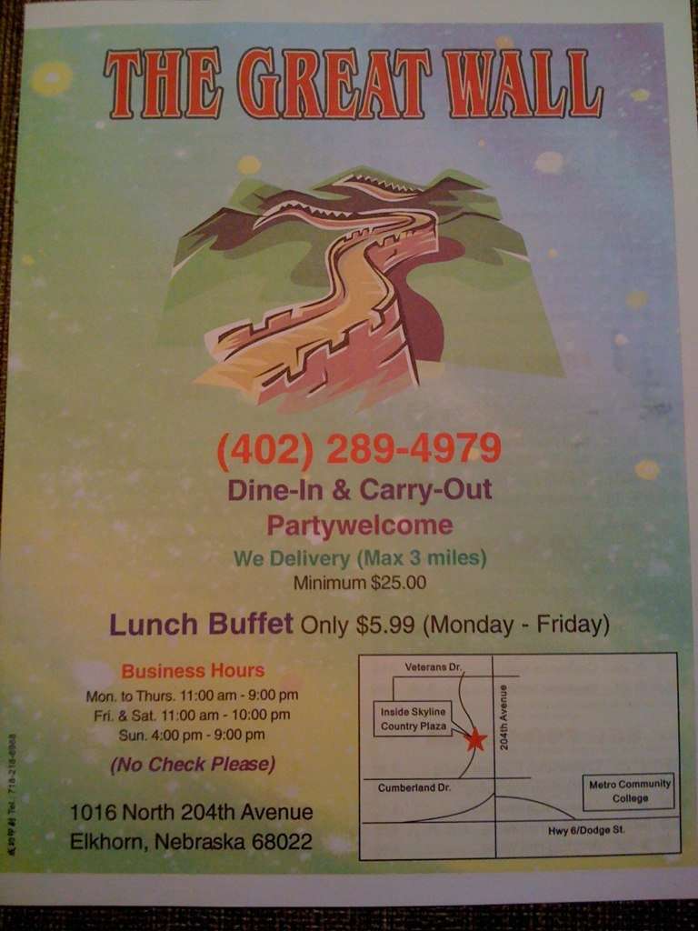 Great Wall Menu Menu For Great Wall Elkhorn Omaha