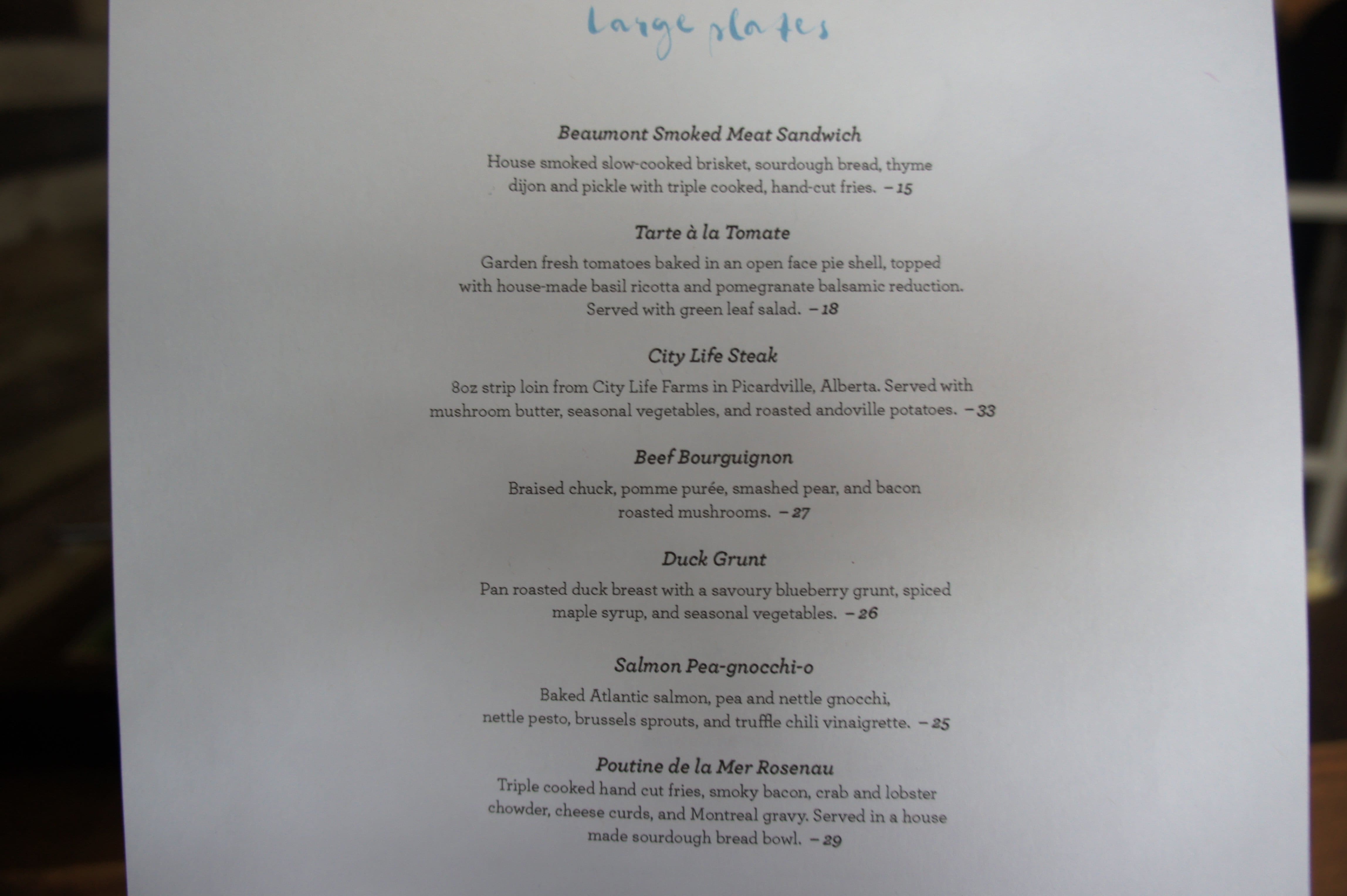 Chartier Menu, Menu for Chartier, Beaumont, Edmonton Urbanspoon/Zomato